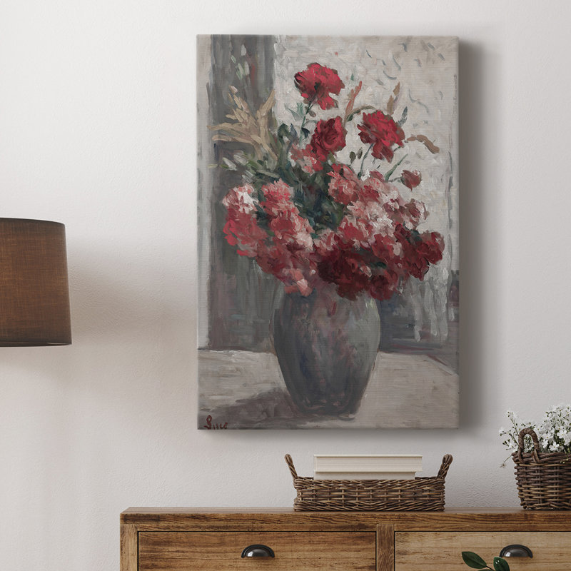 Motif floral rétro CCLIX - galerie Cavas, H 18 po x l 12 po