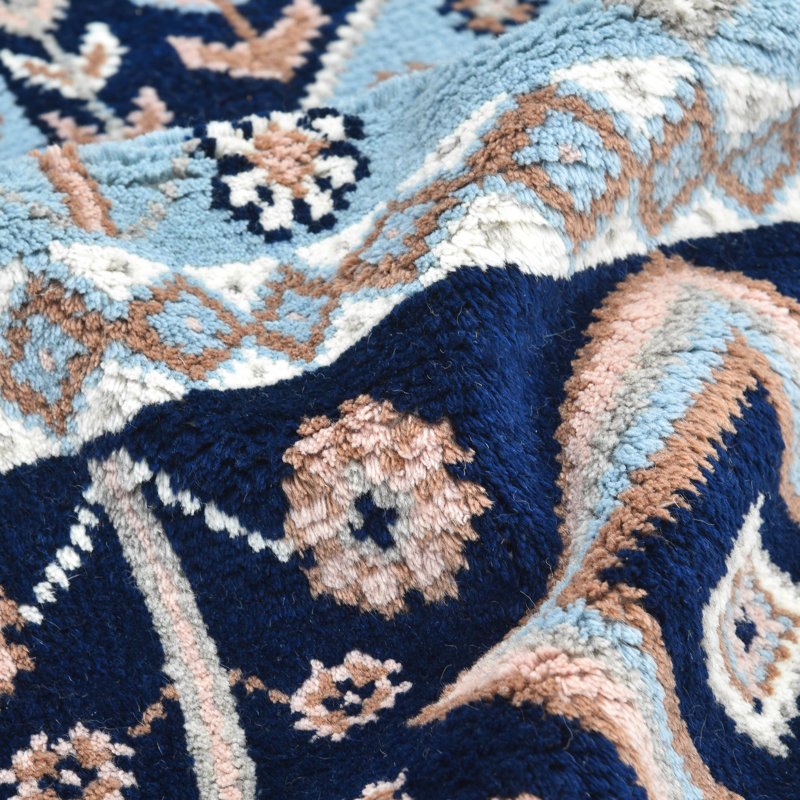 Hudson Hand Knotted Geometric Area Rug, Rectangle 9' x 12'