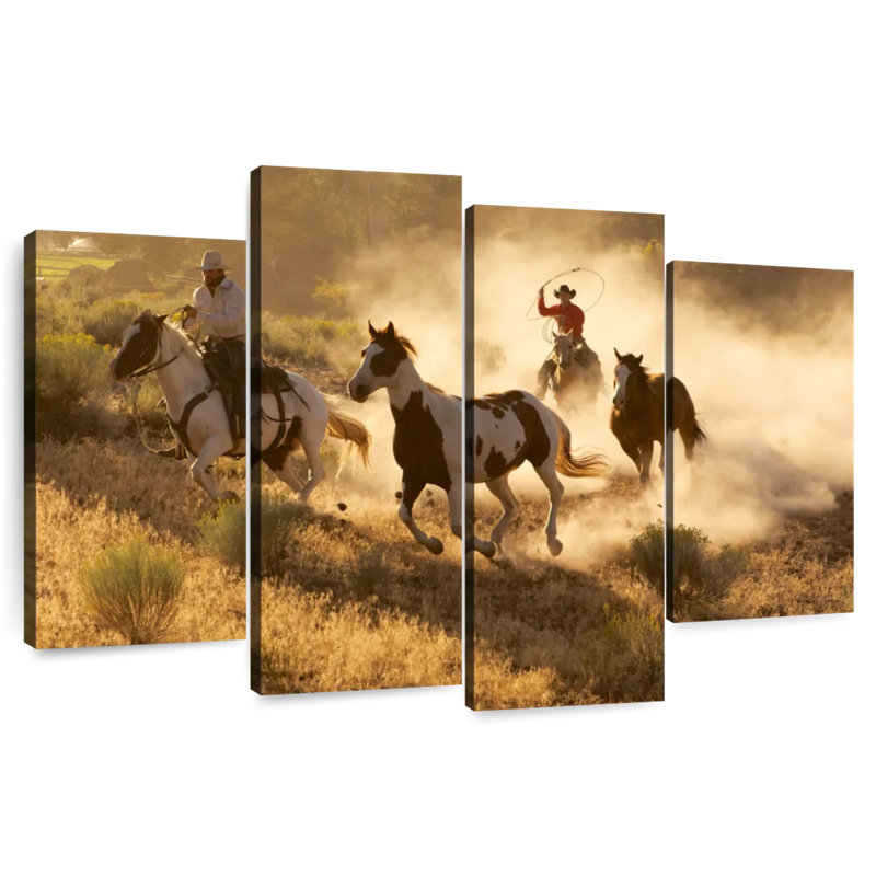 Cowboys de l'Ouest Lelar, H 32 po x l 52 po
