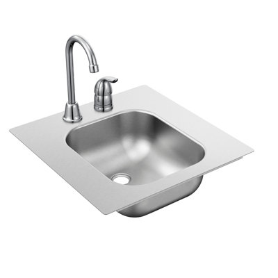 2200 Series 17" x 17" Drop-In Bar Sink with Faucet