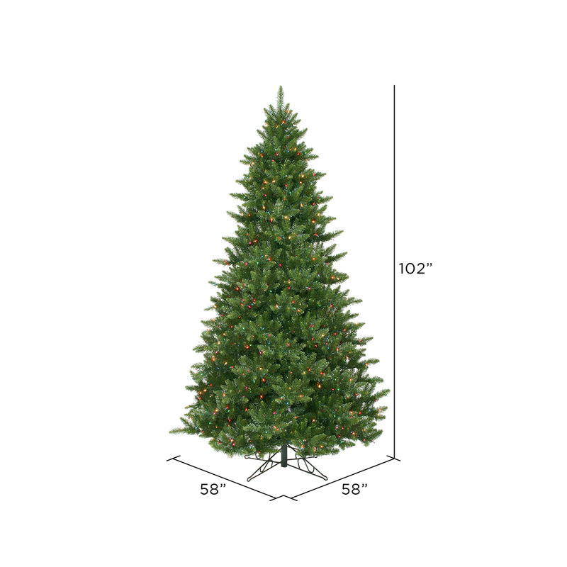Camdon Fir Artificial Christmas Tree with Stand, 7.5' H, Unlit