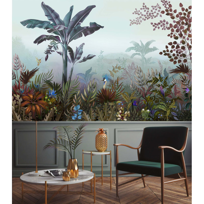 Papier peint exotique, papier peint tropical, L 27,96 po x l 39 po