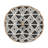 Nubia Rustic Geometric Cotton Round Throw Pillow
