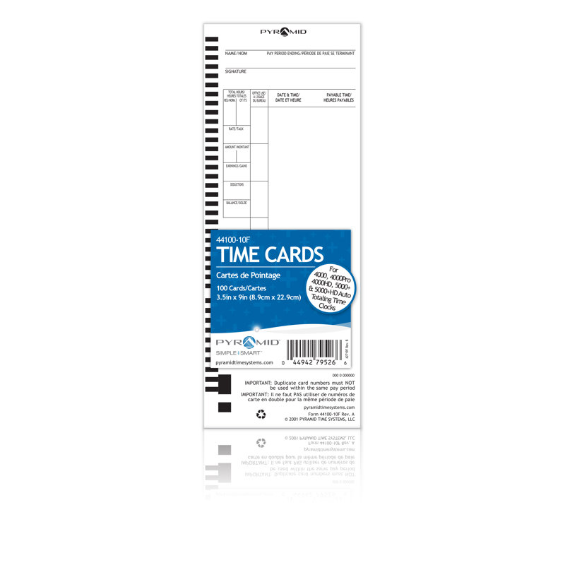 English/French Time Card