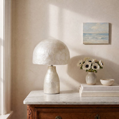 Capiz Inlay Bamboo Table Lamp