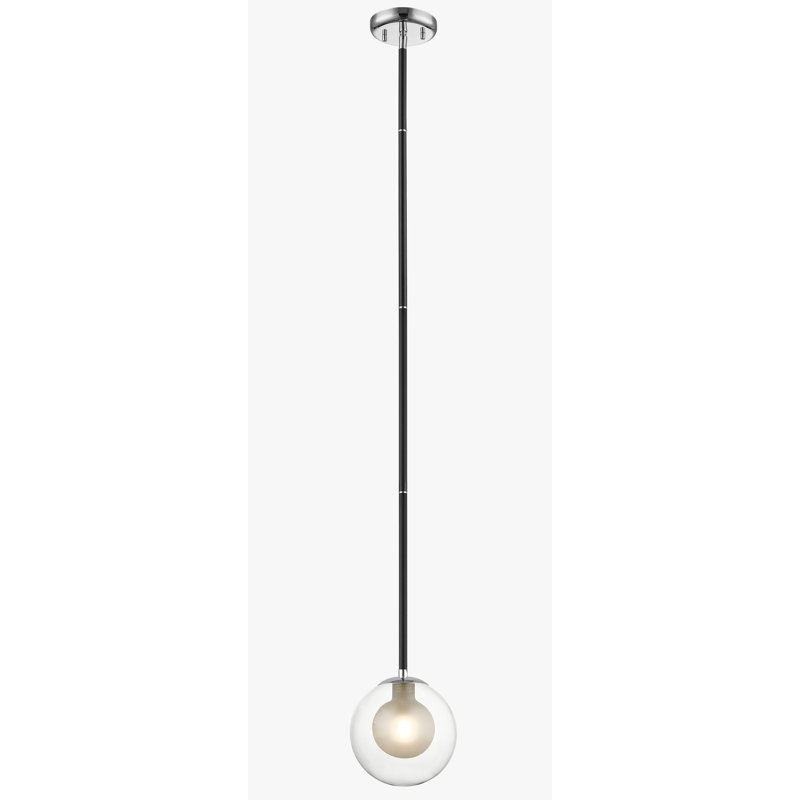 Cherelle 1 - Light Single Pendant, Chrome Matt Black