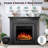 36" Electric Fireplace Mantel with Remote Control and Adjustable Flame-1588213773
