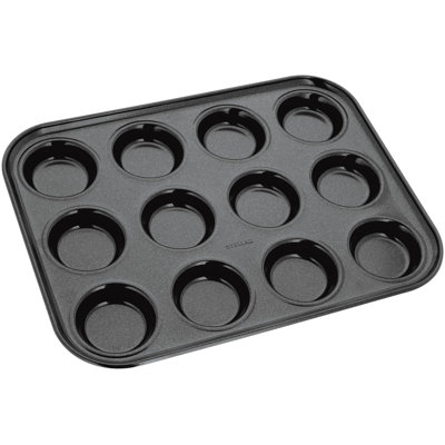 Stellar Stellar Baking 12 Cup Non-Stick Steel Muffin Pan with Lid