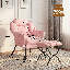 Chaise avec accoudoirs rembourrée avec repose-pieds et repose-pieds moderne-100764243
