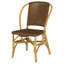 Chaise d'appoint de salle à manger en rotin tissé brun Chauer (ensemble de 2)