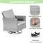 Ensemble de conversation d'extérieur en osier 8 pièces avec coussins et chaises berçantes pivotantes Aryen-436505891-436505895