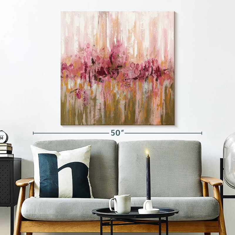 Pink Reflections, 33" H x 33" W