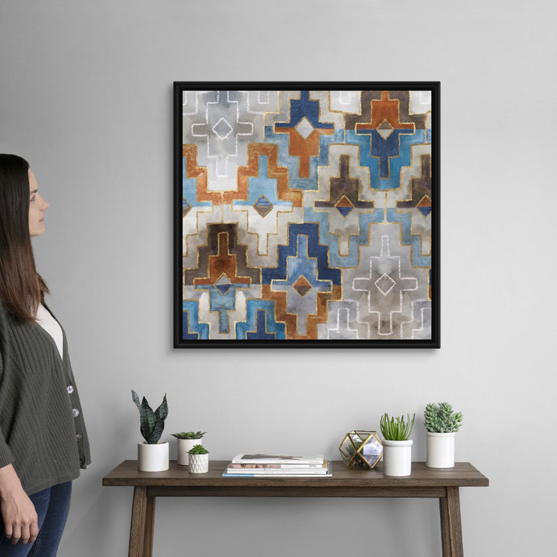 " Essence I " by Eva Watts, Black Framed Canvas, 32" H x 32" W x 1.75" D