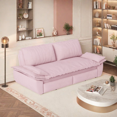 Canapé-lit escamotable de 73,2 po, canapé-lit convertible 3 en 1, causeuse multifonctionnelle