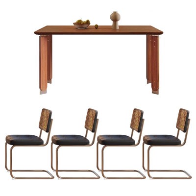 Retro And Elegant Rectangular Dining Table