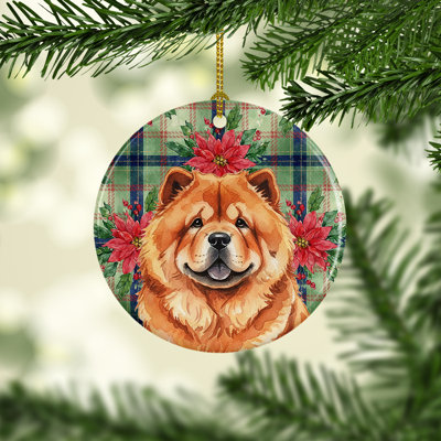 Ornement en céramique Red Chow Chow