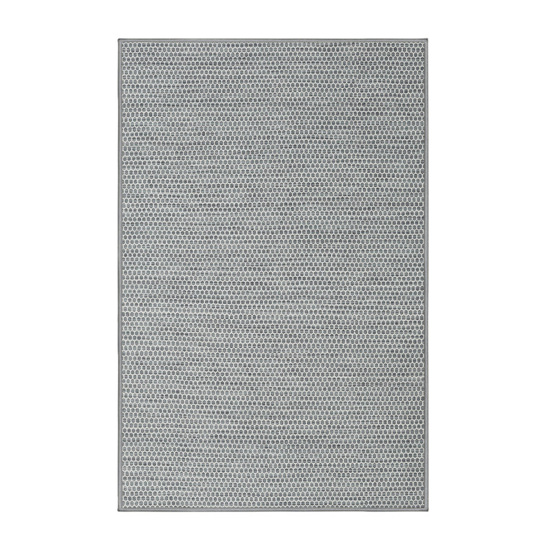 Tapis contemporain gris / noir, Rectangle 4 pi x 6 pi