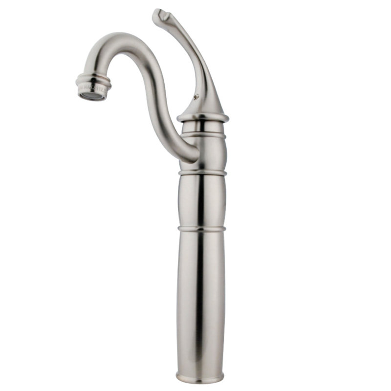 Kingston Brass Georgian Single-Handle 1-Hole Deck Mount Vessel Faucet, Brushed Nickel