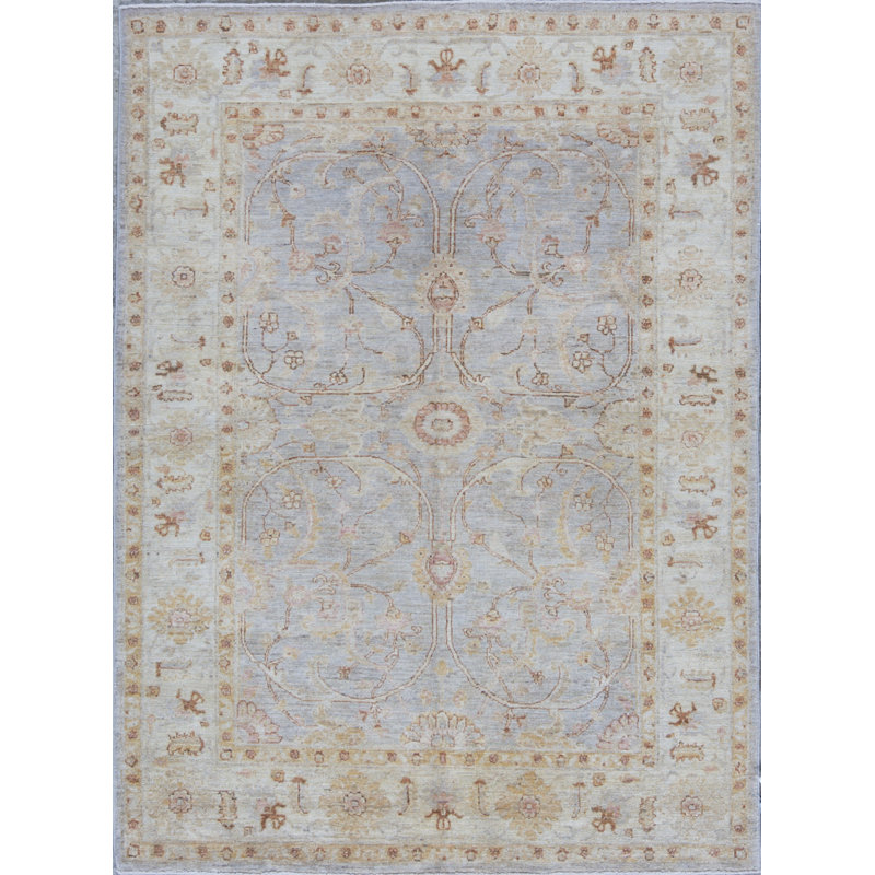 Hand-Knotted High-Quality Gray Area Rug