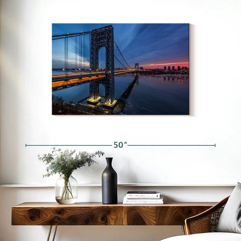 Lilie George Washington Bridge Daybreak, 24" H x 36" W