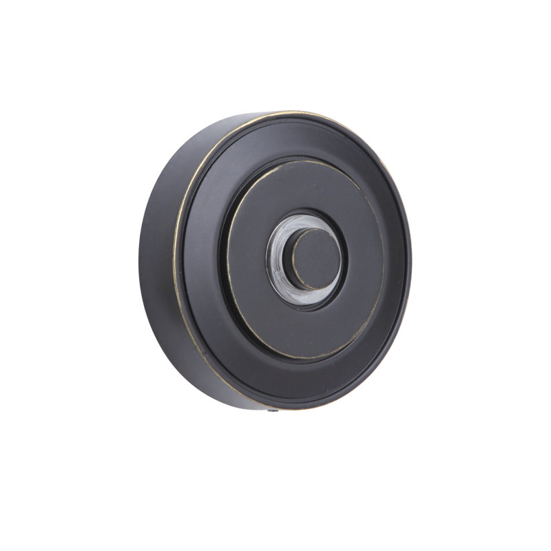 Surface Mount Lighted Push Button, Antique Bronze