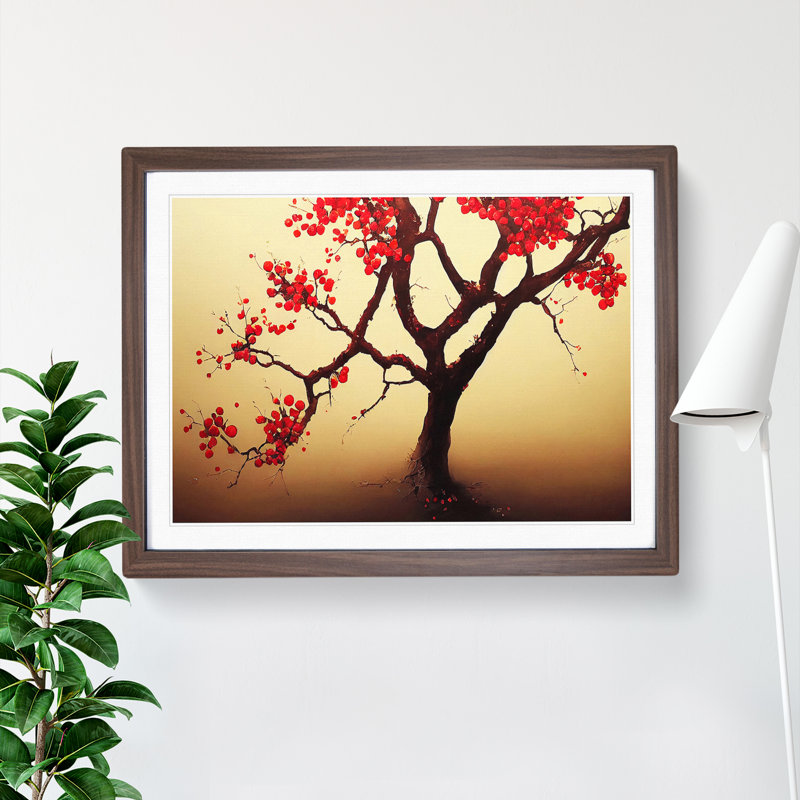 Attractive Apple Tree - Framed Print, Walnut, 25cm H x 34cm W x 2cm D