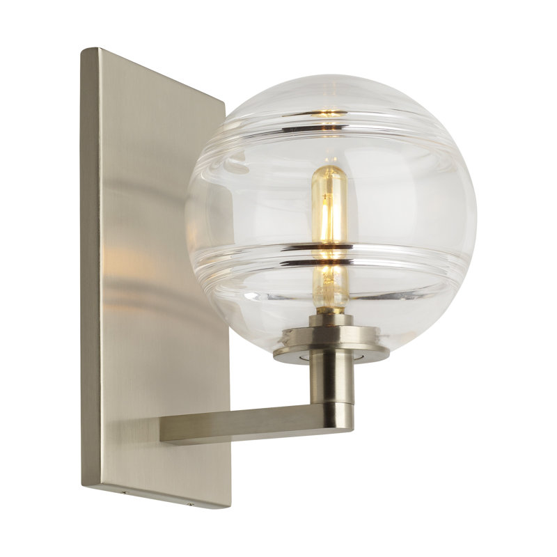 Sedona 1 - Light LED Armed Sconce, Clear, Satin Nickel, No