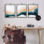  Ensemble de 3 toiles flottantes Flirl Peach Swirl par JJ Design House, LLC.-395333845-395333849