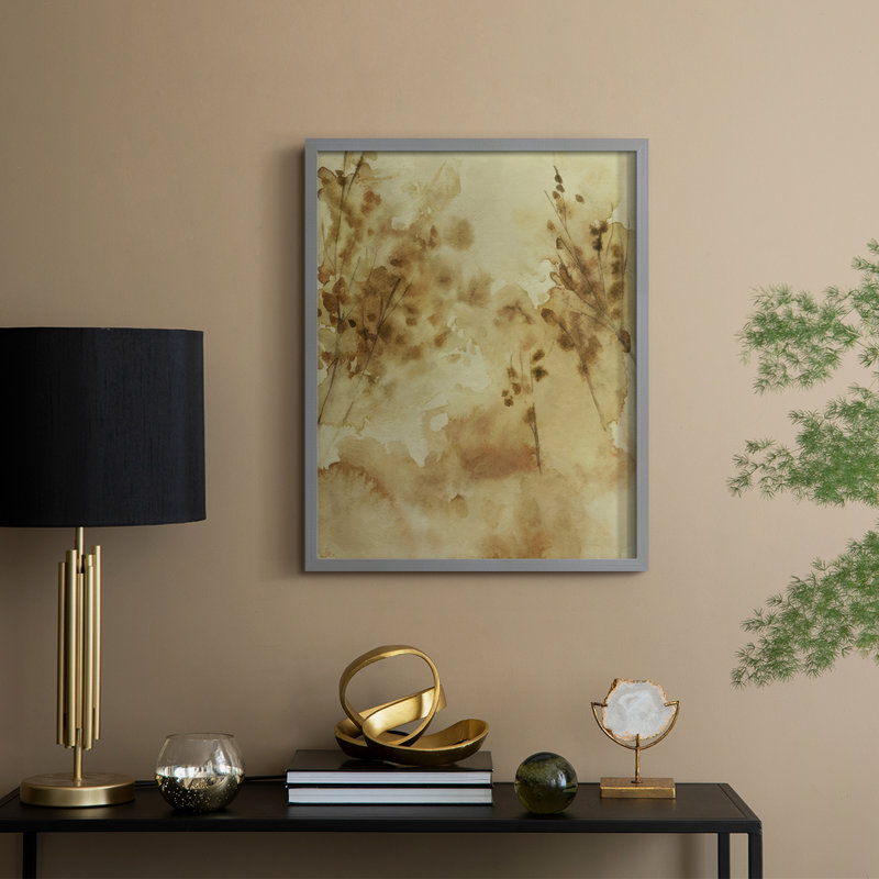 «Yellow Memory II», reproduction encadrée - bois massif, Gris, H 21 po x l 17 po