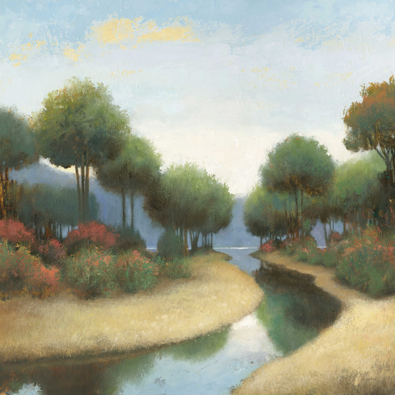 By The Waterways I by James Wiens - Wrapped Canvas Painting, 12" H x 12" W