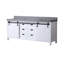 Meuble-lavabo double blanc 80 po X P 22 po D, avec comptoir en quartz gris