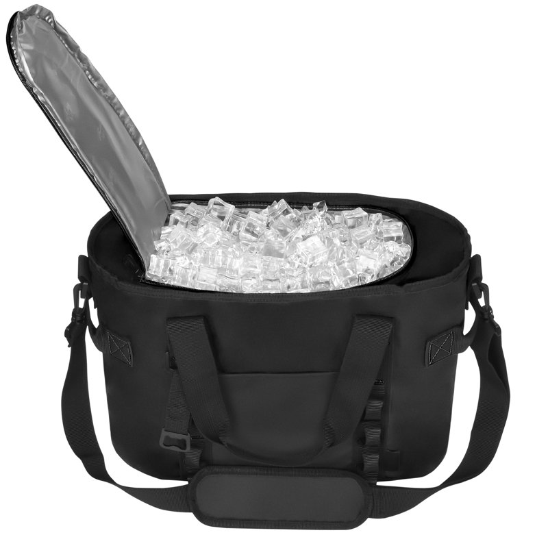 Tirrinia 16qt/20 Cans Soft Sided Cooler, Summer Camping Must-Haves, Tirrinia CB, Noir