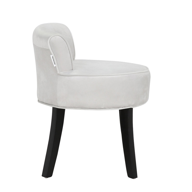 Manufactured Wood Accent Stool, White Grey/Black 