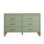 Commode double 6 tiroirs avec poignées en métal et pieds en bois massif-1899321609