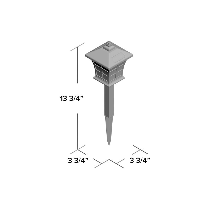 Black Solar Powered LED Pathway Light Set of 6