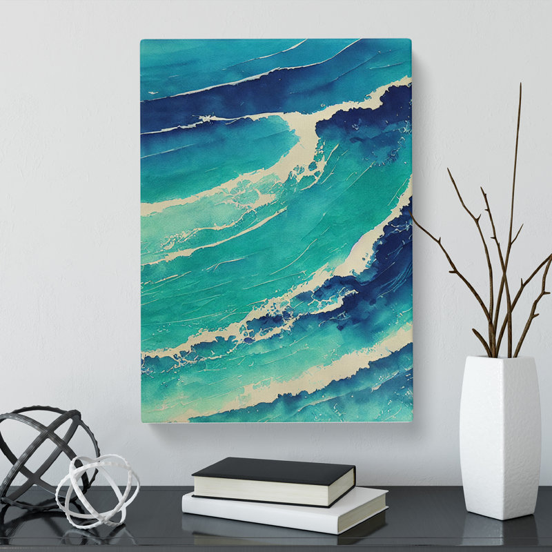 CAN-V0523-2741X Watercolour Ocean Vol.7 - Wrapped Canvas Print, 50cm H x 35cm W x 3cm D