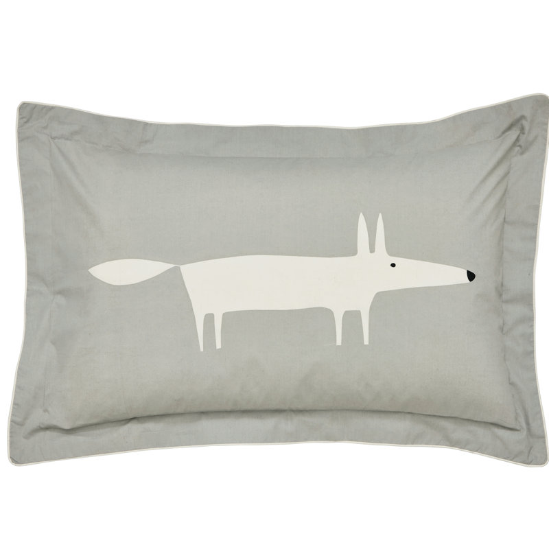 Mr Fox 180 Thread Count No Pattern and Not Solid Color Pillowcase, Silver