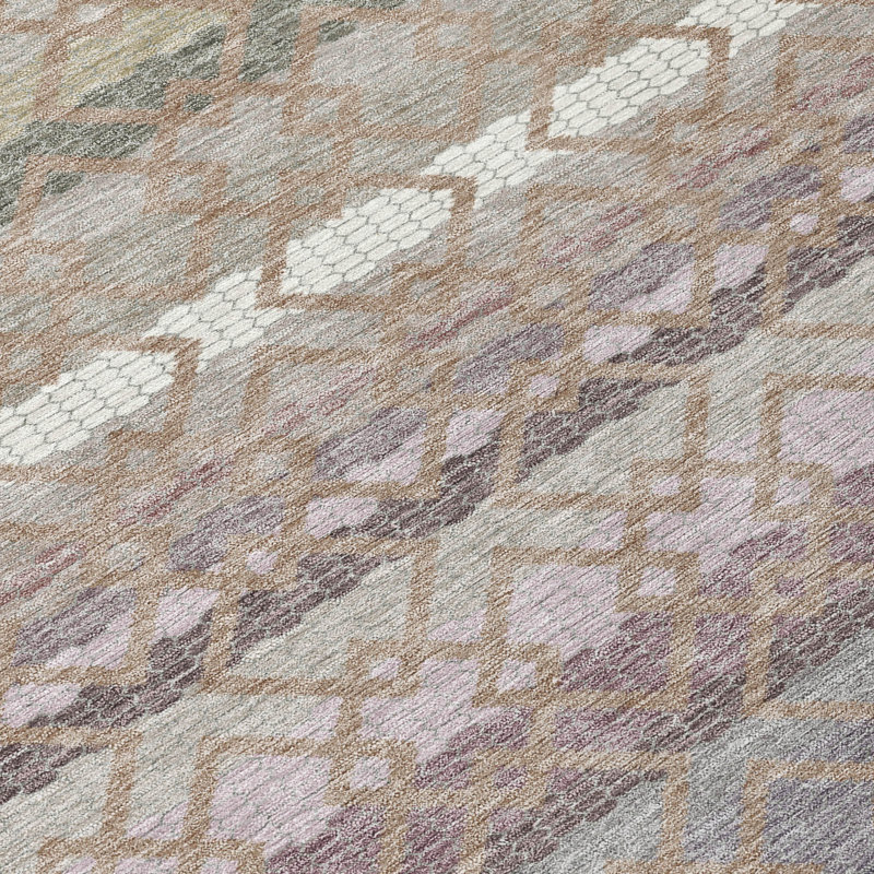 Machine Washable Indoor/Outdoor Chantille ACN2531 Stripes Rug, Taupe, Rectangle 2'6" x 3'10"