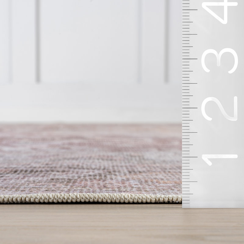 Ibin SplashGuard Medallion Machine Washable Area Rug, Rectangle 5' x 8'