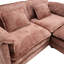 Double rose avec tissu en chenille, poches latérales amovibles pour le rangement du matériel de lecture, rembourrage en mousse haute densité, repose-pieds, charge de 500 lb, 76,77 x 29,53 x 31,10 pouces avec accoudoirs pratiques-905687260