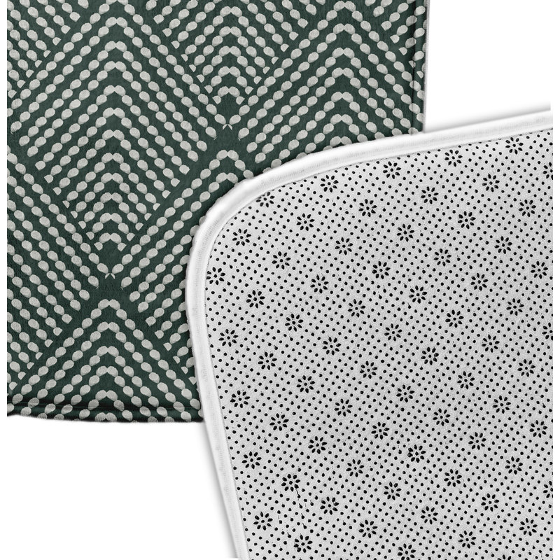 Shue Non-Slip Bath Mat, 24" W x 17" L, Dark Green