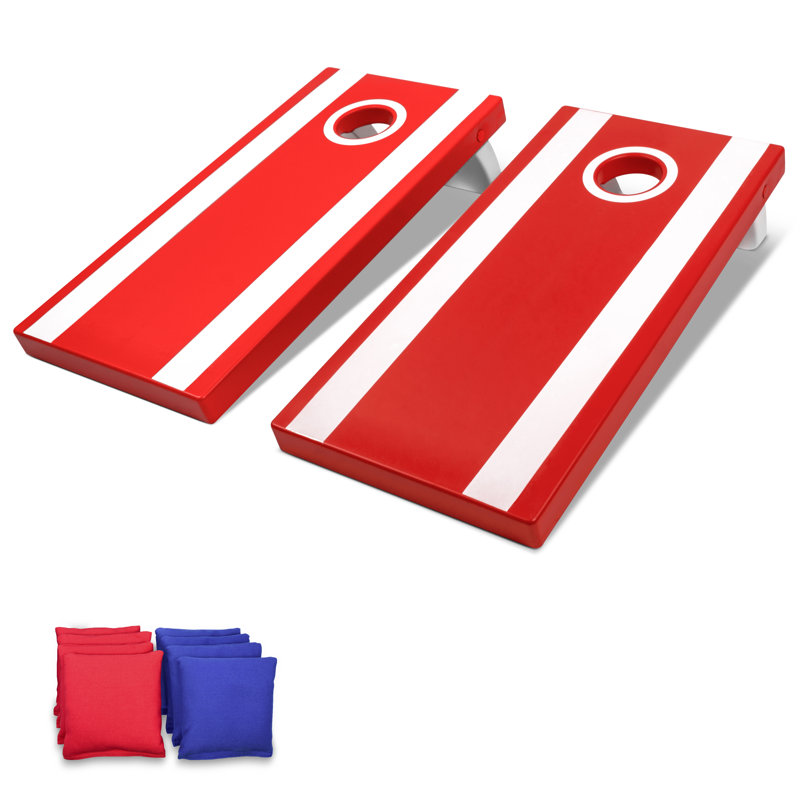 Ensemble de jeu de jeu de cornhole toutes saisons 2 pi x 4 pi GoSports, Rouge