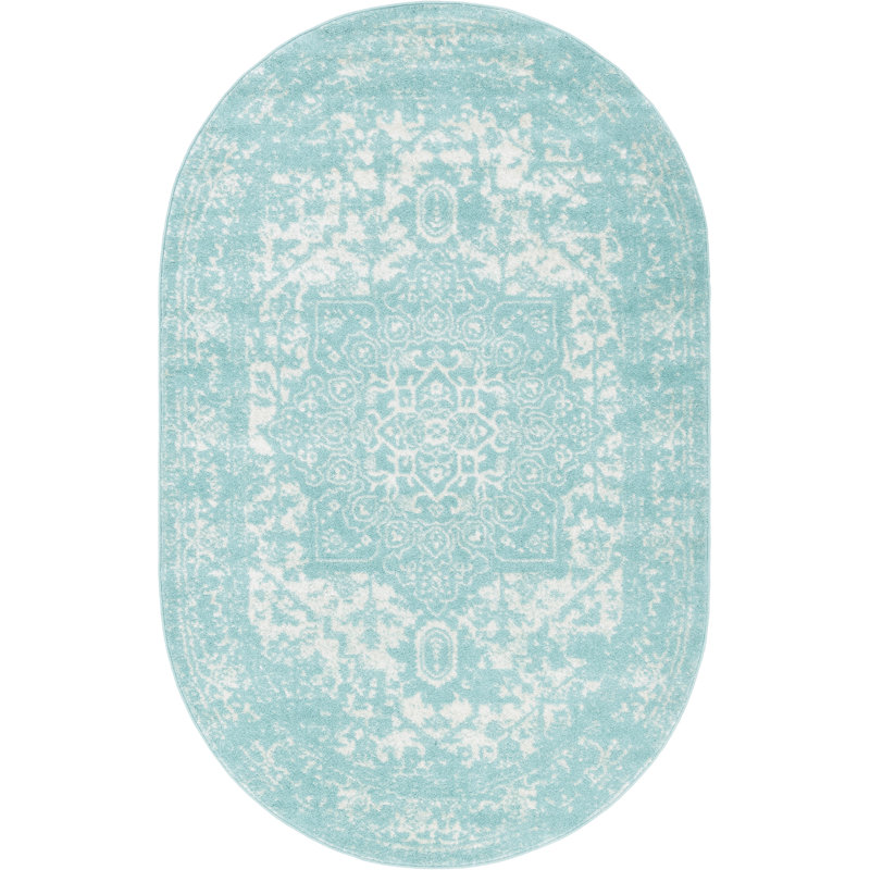 Valjean Oriental Indoor Rug, Oval 5'1" x 8'