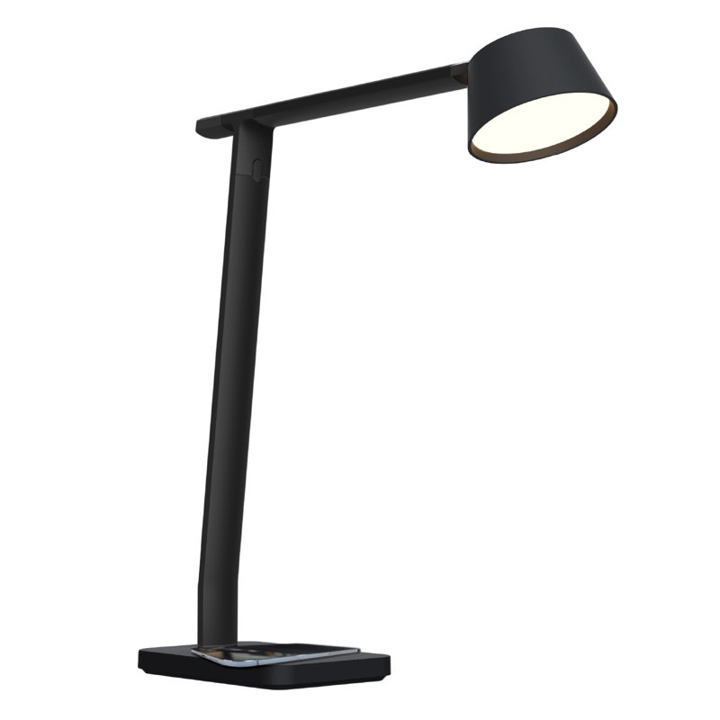 Lampe de bureau noire 17,32 po
