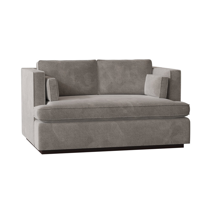 Central Park Loveseat, Gray, Black Walnut