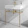 Turner 30" W x 16" D x 35" H Ceramic Rectangular Console Bathroom Sink with Overflow