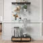 Vitrine moderne en verre avec grands tiroirs-1589010893
