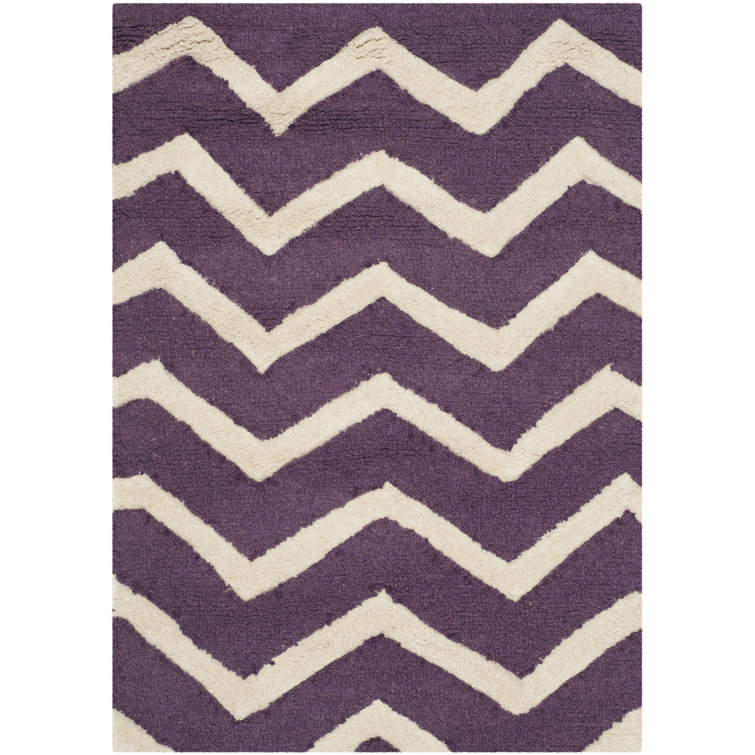 Sanyla Hand Tufted Wool Chevron Rug