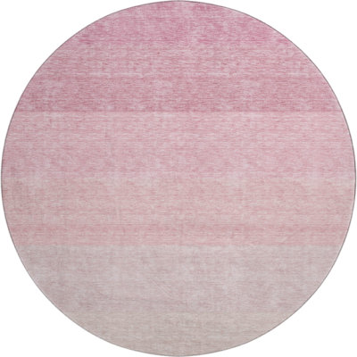 Premium Machine Washable Prisco Pink Rug