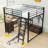 Metal Loft Bed With Desk, Charge Station, LED Lighting, Shelves, Wardrobe And Storage Drawer-1732877209